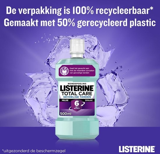 Listerine Mouthwash Total Care Sensitive Teeth 500 ml