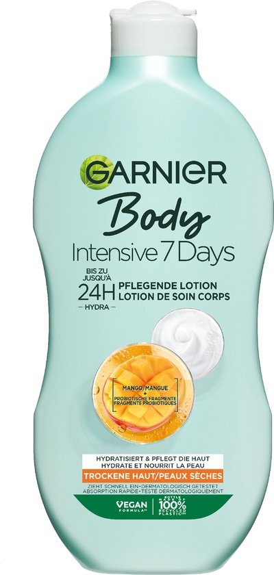 Garnier Body Intensive 7 Days Nährende Körperlotion mit Mango-Extrakt und Probiotika – 400 ml