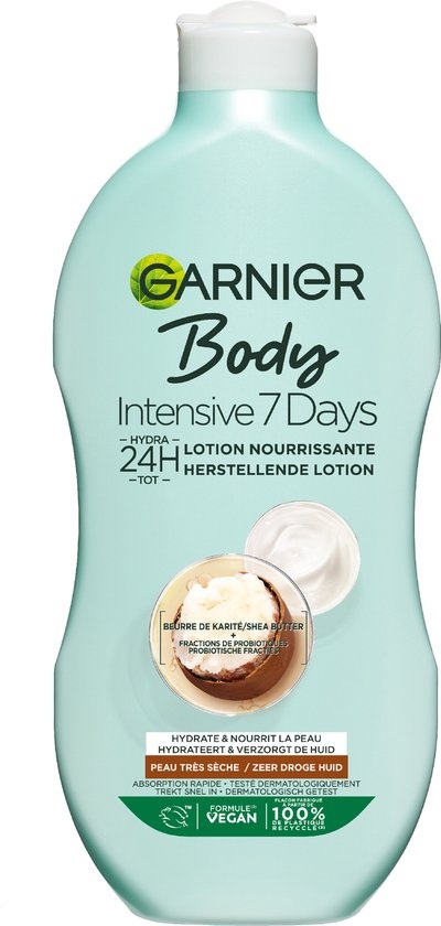 Garnier Body Intensive Lait Corporel Réparateur 7 Jours au Beurre de Karité et Probiotiques - 400 ml