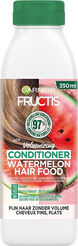 Garnier Fructis Hair Food Après-shampooing revitalisant à la pastèque - Cheveux sans vie - 350 ml