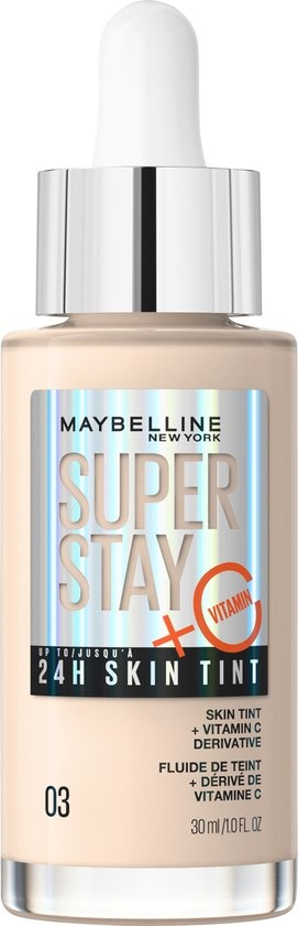 Maybelline New York Superstay 24H Skin Tint Couverture brillante semblable à une peau - fond de teint - 03