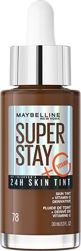 Maybelline New York Superstay 24H Skin Tint Helle, hautähnliche Deckkraft – Grundierung – 78