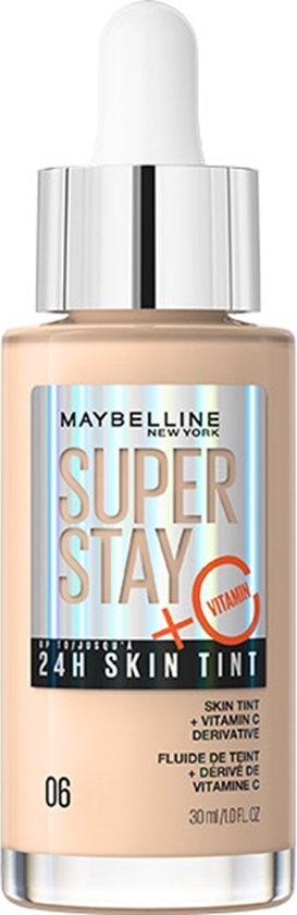 Maybelline New York Superstay 24H Skin Tint Helle, hautähnliche Deckkraft – Grundierung – 06