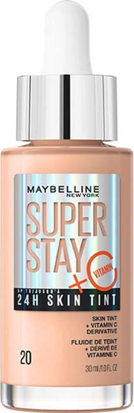 Maybelline New York Superstay 24H Skin Tint Couverture brillante semblable à une peau - fond de teint - 20