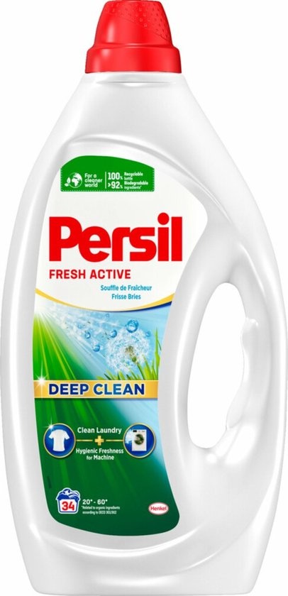 Persil Gel Détergent 34 Lavages Deep Clean Fresh Breeze 1,53 litres