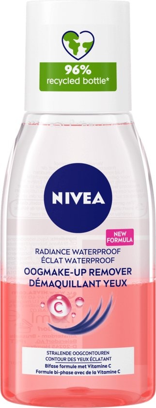 NIVEA Caring Eye Make-up Remover - Suitable for waterproof make-up - With Vitamin C - 125 ml
