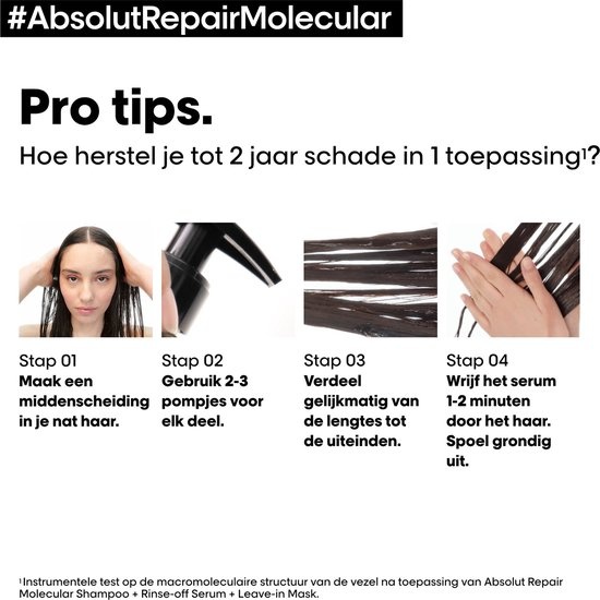L'Oréal Professionnel Absolut Repair Molecular Rinse-off Serum – Voor beschadigd haar – 250 ml