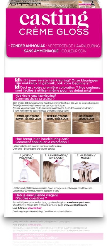 L'Oréal Paris Casting Crème Gloss Extra Licht Asblond 1010