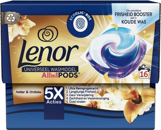 Lenor Detergent All-in-1 Pods Golden Orchid 16 pieces