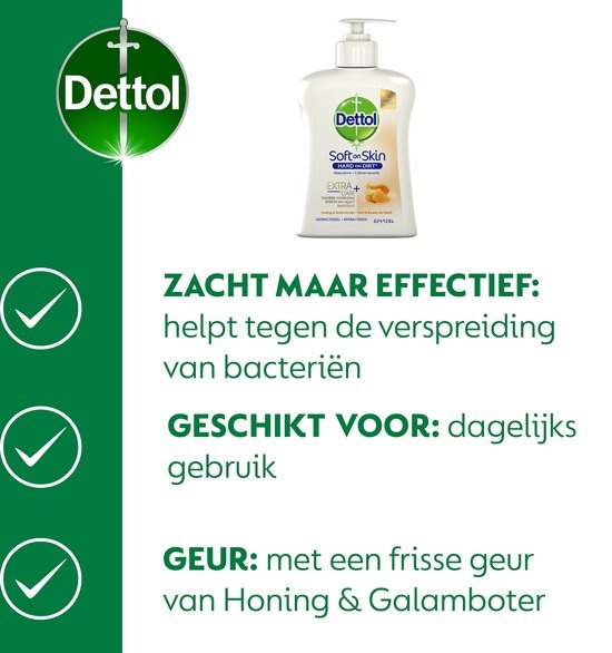 Dettol Wasgel Extra Care + Droge Huid - 250 ml - Handzeep