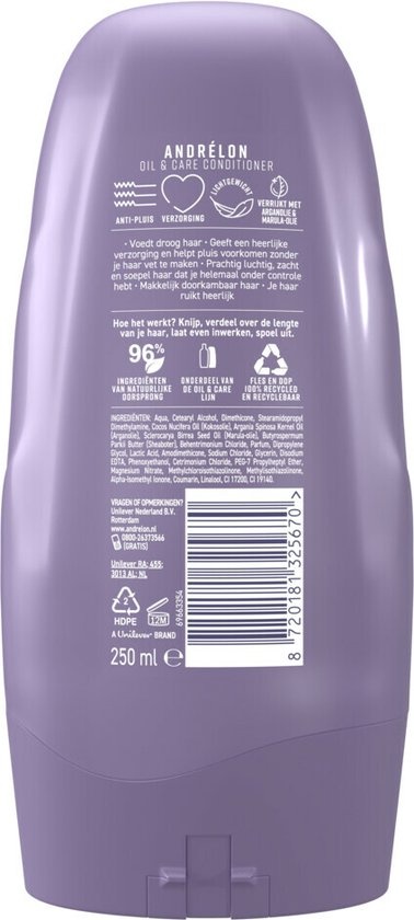 Andrelon Spezial-Conditioneröl & Pflege 250 ml – angereichert mit Arganöl und Marulaöl
