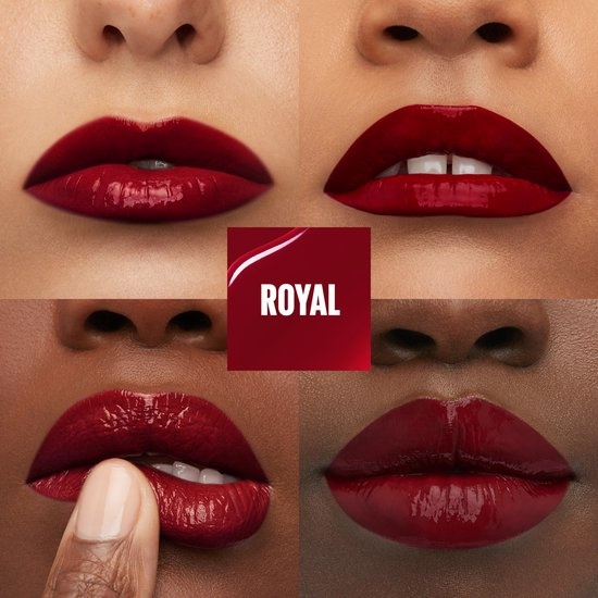 Maybelline New York - SuperStay Vinyl Ink Lipstick - 55 Royal - Red - Long Lasting Lipstick - 4.2 ml