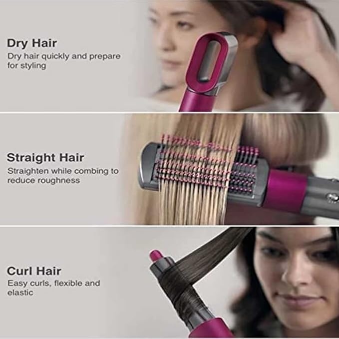 HOT Air Styler Ensemble d'outils de coiffure pour sèche-cheveux 5 en 1