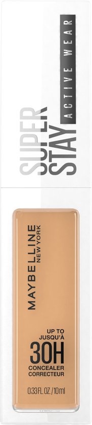 Maybelline New York - Correcteur SuperStay 30H Active Wear - 30 Honey - Correcteur longue durée à couverture complète avec finition mate - 10 ml