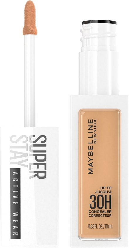 Maybelline New York - Correcteur SuperStay 30H Active Wear - 30 Honey - Correcteur longue durée à couverture complète avec finition mate - 10 ml