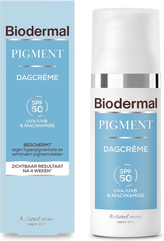 Biodermal Pigment Day Cream – LSF 50 – reduziert Hyperpigmentierung, wie z. B. Pigmentflecken – Pigmentfleckencreme – 50 ml