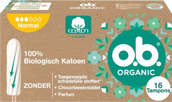 O.B. tampons Organic Cotton Normal 16 stuks