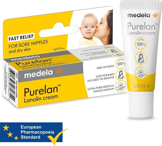 Medela - Pommade à la lanoline Purelan™ NEUF - Tube 7gr - Emballage endommagé