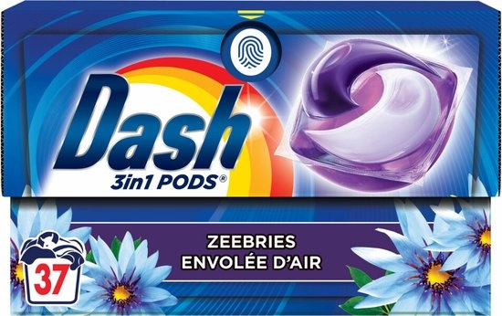 Dash Detergent Capsules 4in1 Pods Sea Breeze 37 pieces