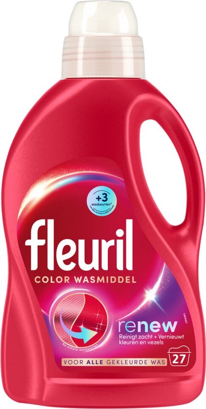 Fleuril Lessive Liquide Renew Lessive Colorée 27 Lavages 1,35 litres