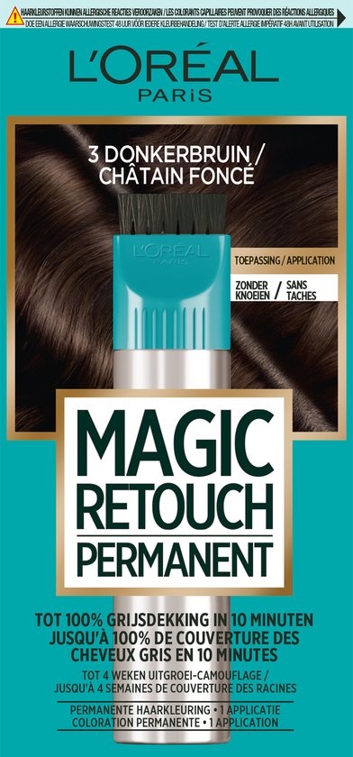 L’Oréal Paris Magic Retouch Permanent 3 - Donkerbruin - Permanente haarkleuring - Verpakking beschadigd