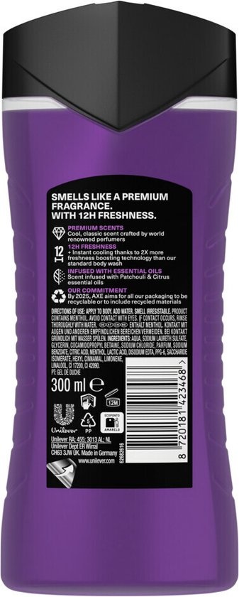 AX Shower Gel Purple Patchouli 300 ml