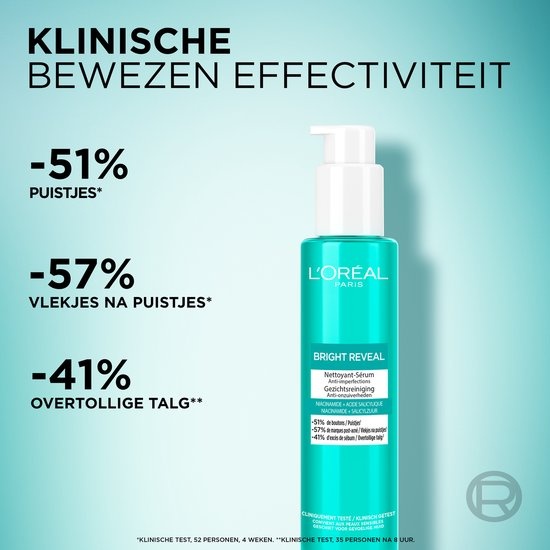 L'Oréal Paris Bright Reveal Schuimende Reinigingscrème met Niacinamide - Gezichtsreiniger tegen pigmentvlekken - 150ml - Verpakking beschadigd