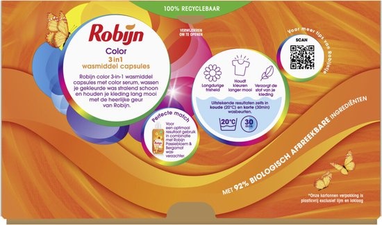 Robijn Capsules de lavage 3-en-1 Couleur 40 pièces