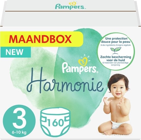 Pampers Harmonie / Pure Taille 3 (6-10kg) 160Couches