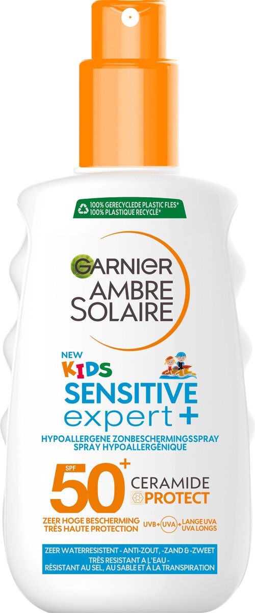 Garnier Ambre Solaire Kids Ceramide Protect Sun Spray SPF 50+ 150 ml - Cap missing