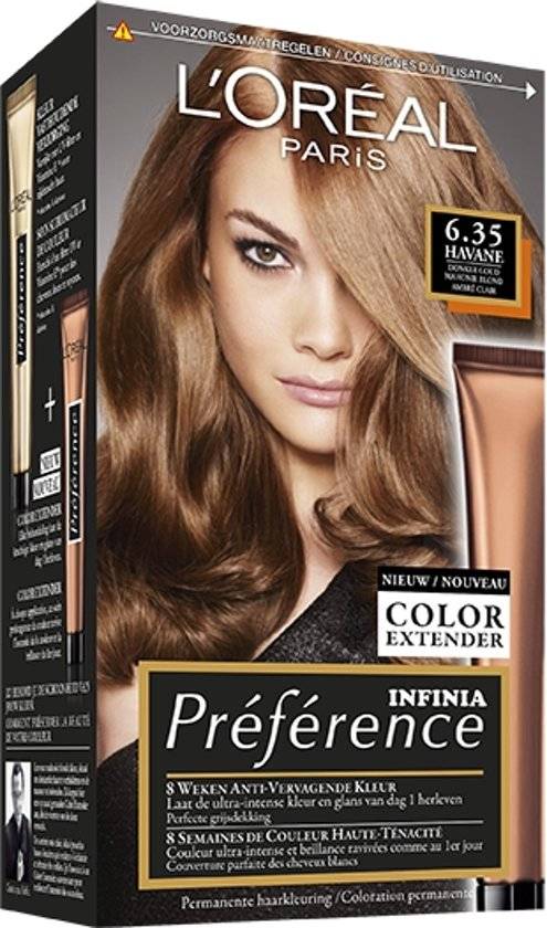 L'Oréal Paris Préférence 6,35 – Dunkelgold-Mahagoniblond – Haarfärbemittel mit Farbverlängerer – Beschädigte Verpackung