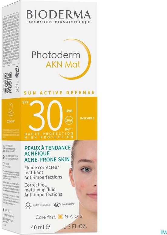 Bioderma Crème Photoderm AKN Mat Fluid Corrector SPF30- 40ml- Packaging damaged