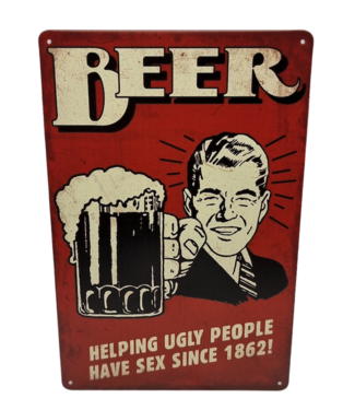 Pomade-Online Vintage Bord 20x30 Beer Helping
