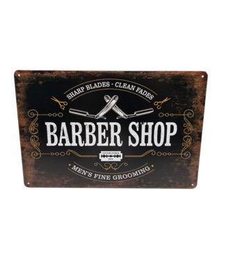 Pomade-Online Vintage Bord 20x30 Barber Shop Clean Fades