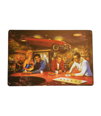 Pomade-Online Vintage Bord 20x30 Elvis bar