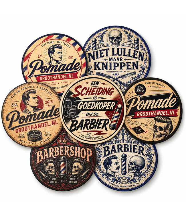 Pomade-Online Barber Bierviltjes Assorti