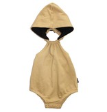 STOERE MOSTERDGELE ROMPER MET CAPUCHON VOOR MEISJES | ADAM + YVE