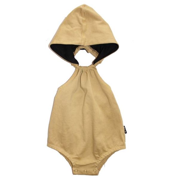 MUSTARD HOODED ROMPER