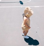 STOERE MOSTERDGELE ROMPER MET CAPUCHON VOOR MEISJES | ADAM + YVE