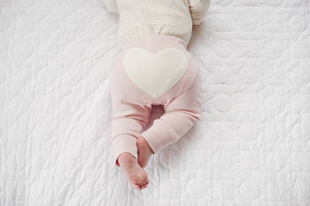 DUSTY PINK HEART BROEK