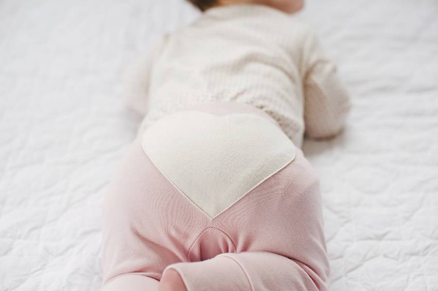 DUSTY PINK HEART BROEK