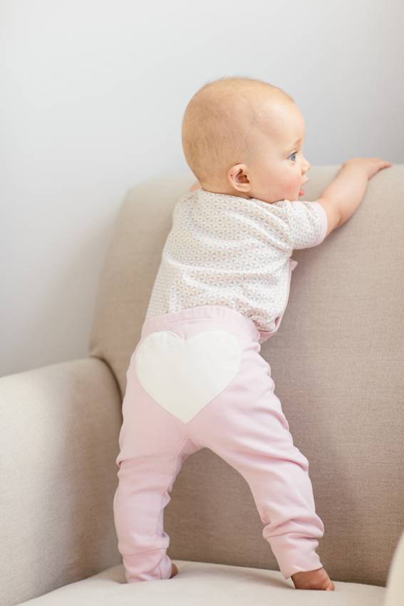 DUSTY PINK HEART BROEK