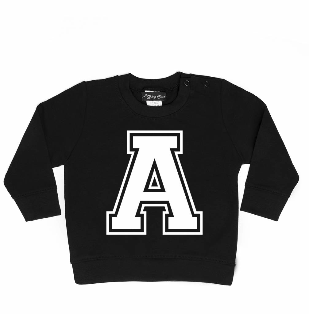 Just for Kidz GEPERSONALISEERDE TRUI | SWEATER MET LETTER | KINDERKLEDING