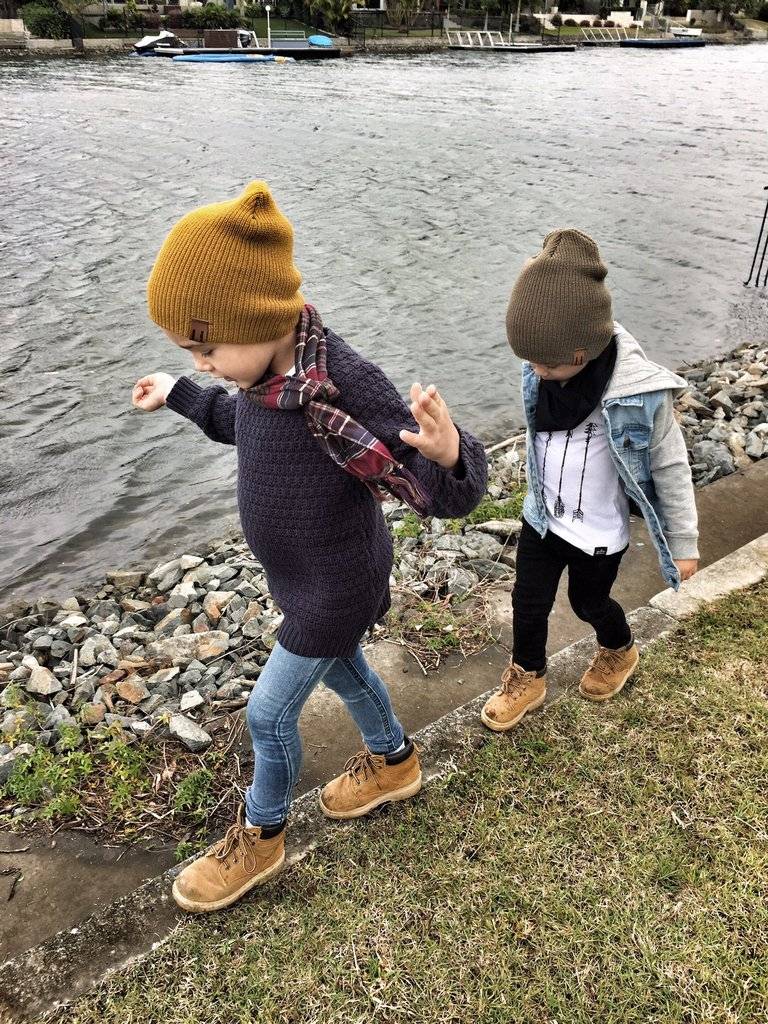 MUSTARD KNIT BEANIE  | BEAU HUDSON