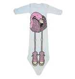 GEKNOOPTE SLAAPZAK EN TRAPPELZAKJE BABY BLUE FLAMINGO | ELECTRIK KIDZ