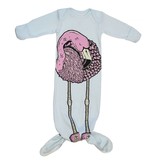 GEKNOOPTE SLAAPZAK EN TRAPPELZAKJE BABY BLUE FLAMINGO | ELECTRIK KIDZ