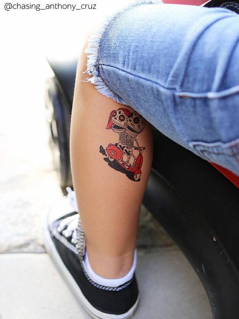 Ducky Street SKELETONS TATTOO -  Sticker Kinder tatoeages met water afneembaar