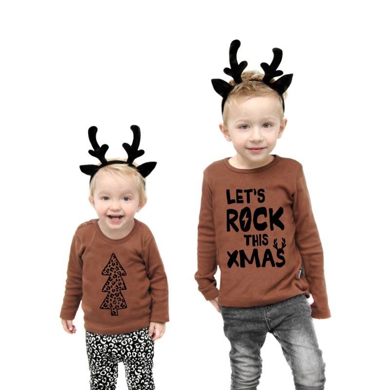 VanPauline KERSTSHIRT LUIPAARD PRINT | BABYKLEDING VANPAULINE