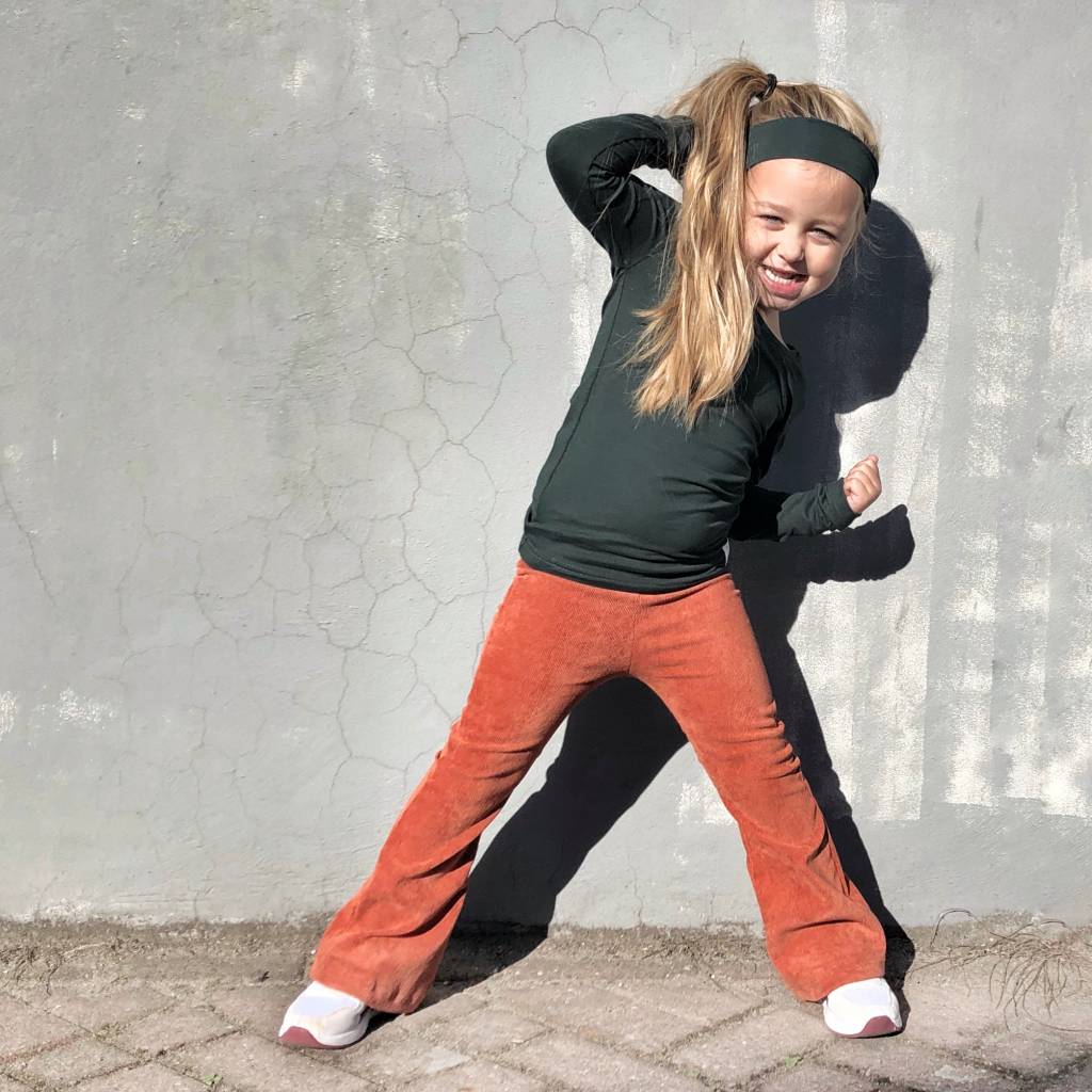 bruine broek met wijde pijpen meisjes