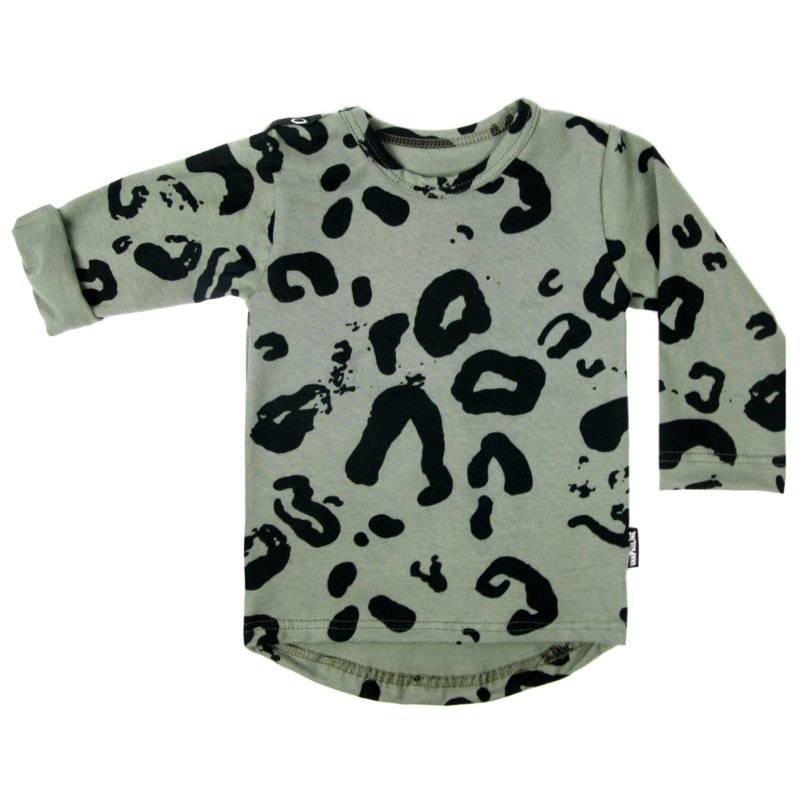 VanPauline GROENE LONGSLEEVE MET LUIPAARDPRINT | KINDERKLEDING | VANPAULINE